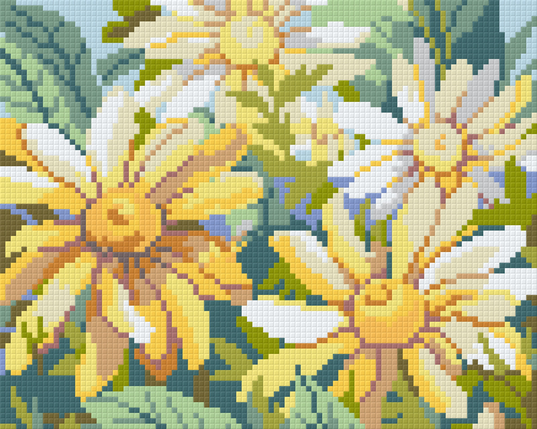 Daisies Four [4] Baseplate PixelHobby Mini-mosaic Art Kit image 0